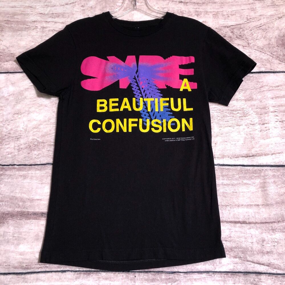 Jaden Smith x MSFTS Rep Shirt Mens S Black Syre Beautiful Confusion Young Spike